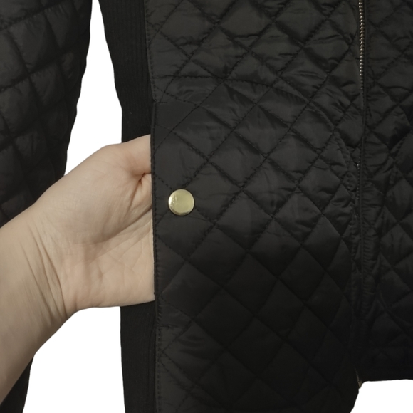 NWT Copper Key quilted black coat with detachable hood - Picture 6 of 9